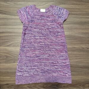 Crazy 8 Multicolor purple tones short sleeve Knit Sweater Dress size S 5/6